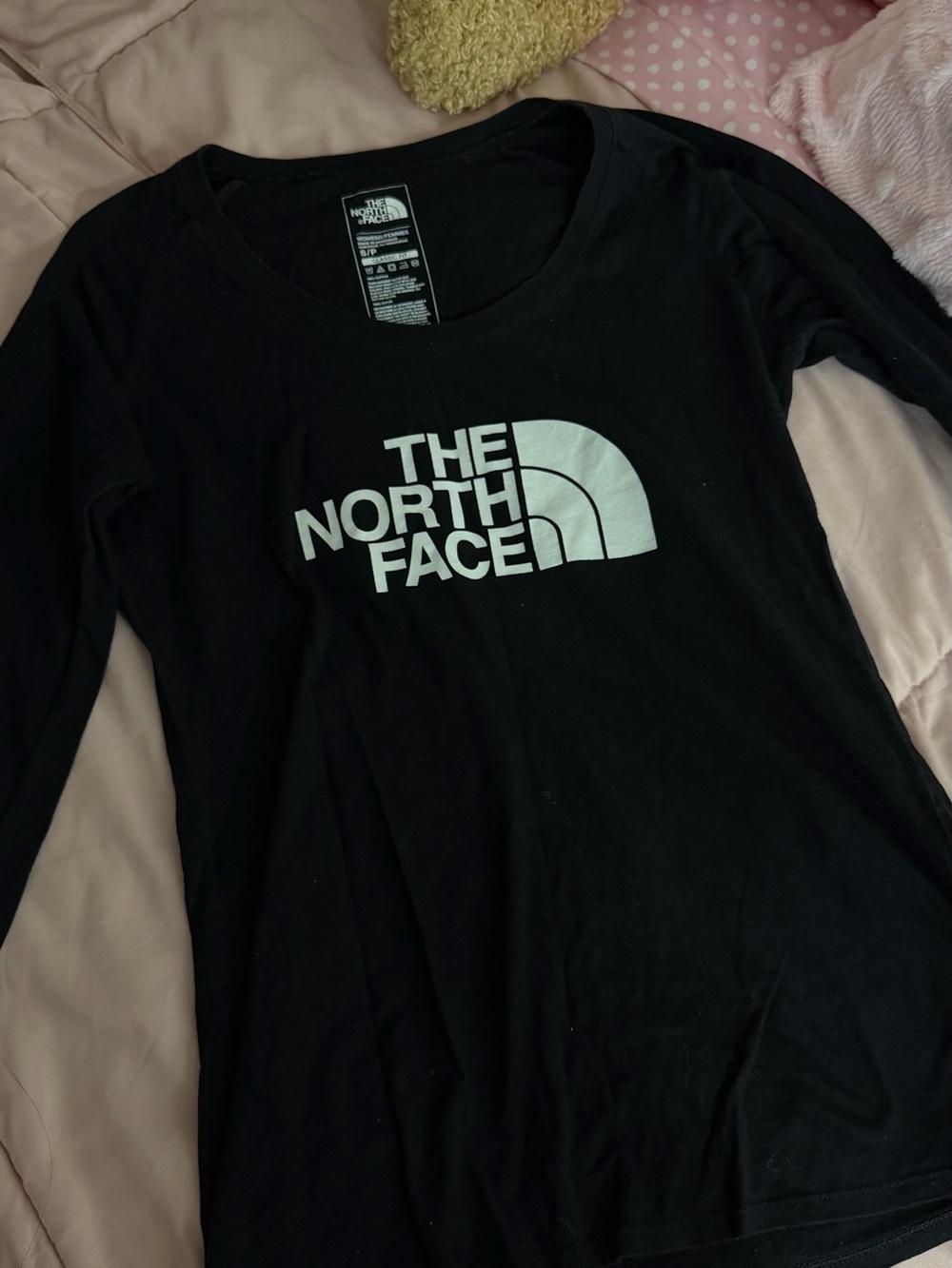 The North Face Black Long Sleeve Logo Tee